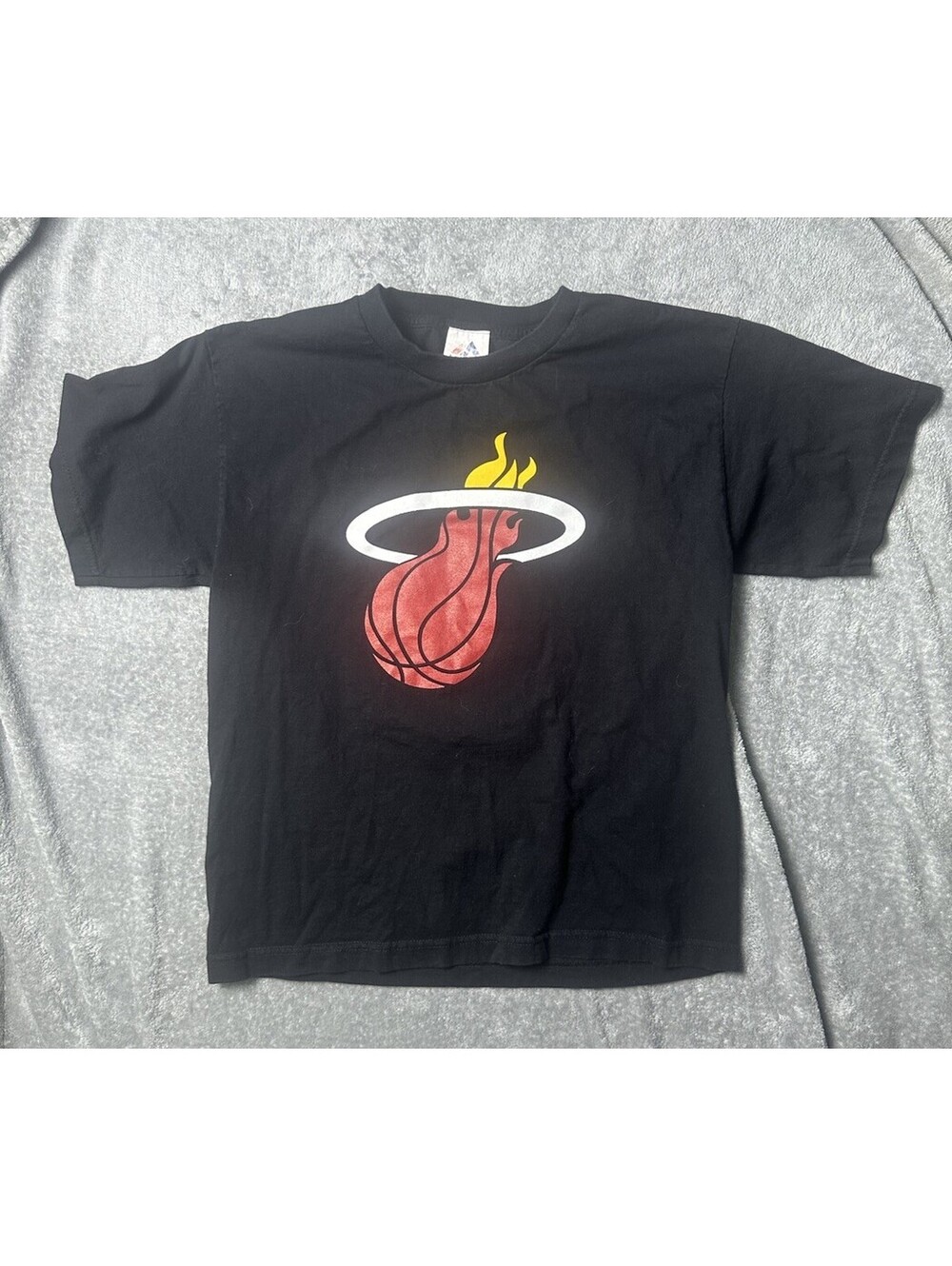 Majestic Miami Heat LeBron James #6 Shirt Mens L Black NBA Basketball Tee